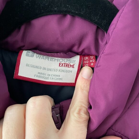 Mountain Warehouse Zip Up Down Filled Outdoor Casual Puffer Vest Purple 8 - Picture 10 of 13